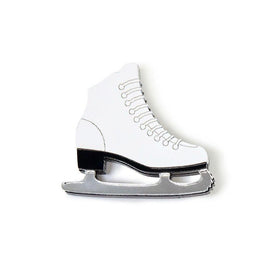 ice skate brooch white - JOYasForYou