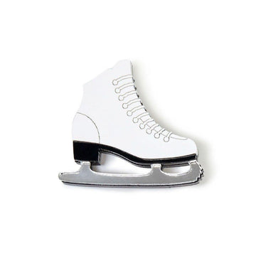 ice skate brooch white - JOYasForYou