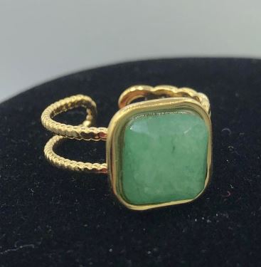 Habana Paris Adjustable Amazonite Ring