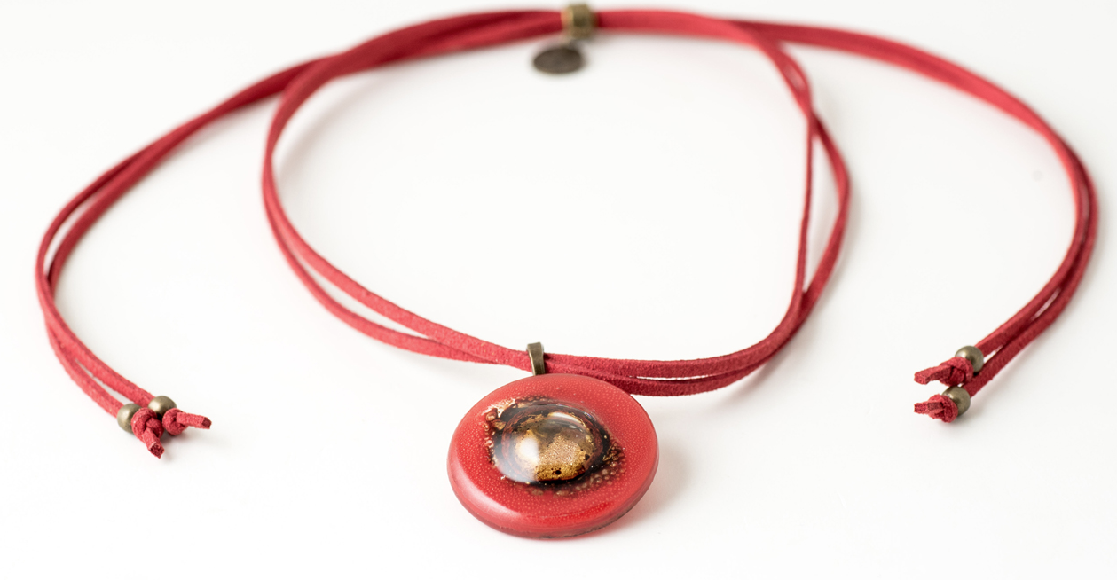 annie necklace red adjustable length - JOYasForYou