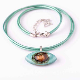 cleo necklace aqua green - JOYasForYou