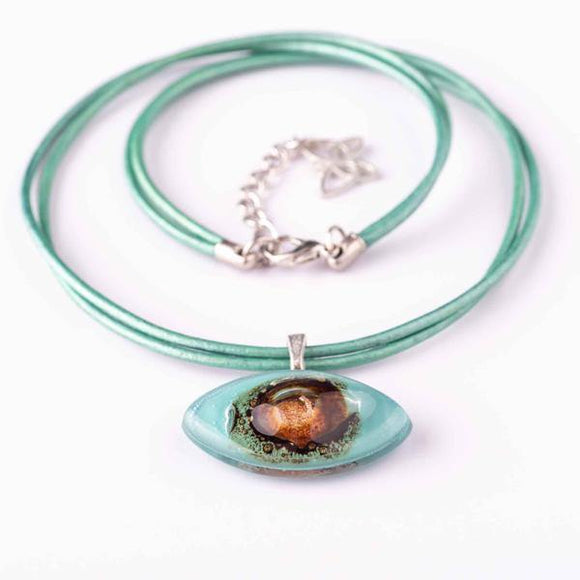 cleo necklace aqua green - JOYasForYou