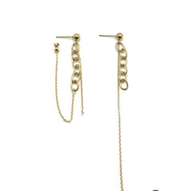 Habana Paris Asymmetrical Chain Earrings