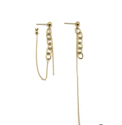 Habana Paris Asymmetrical Chain Earrings