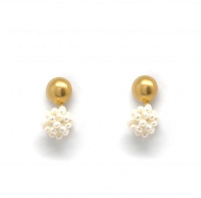 Habana Paris Micro Pearls Ball Earrings