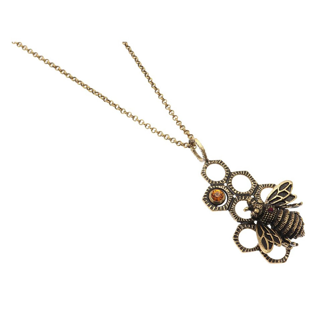 Alcozer Honeycomb Pendant With Bee