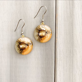 Cristalida Casual Drop Earrings | Fused Glass, Surgical Steel