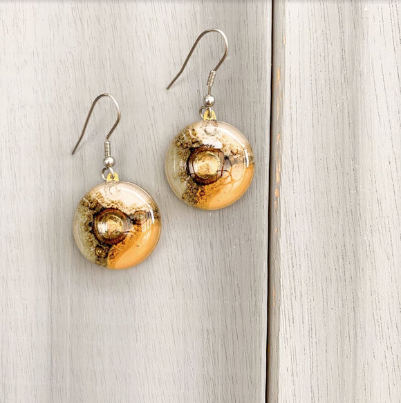 Cristalida Casual Drop Earrings | Fused Glass, Surgical Steel