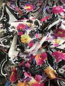 Chic Silk Georgette Flower Long Scarf | Versatile Fashion Accessory-3