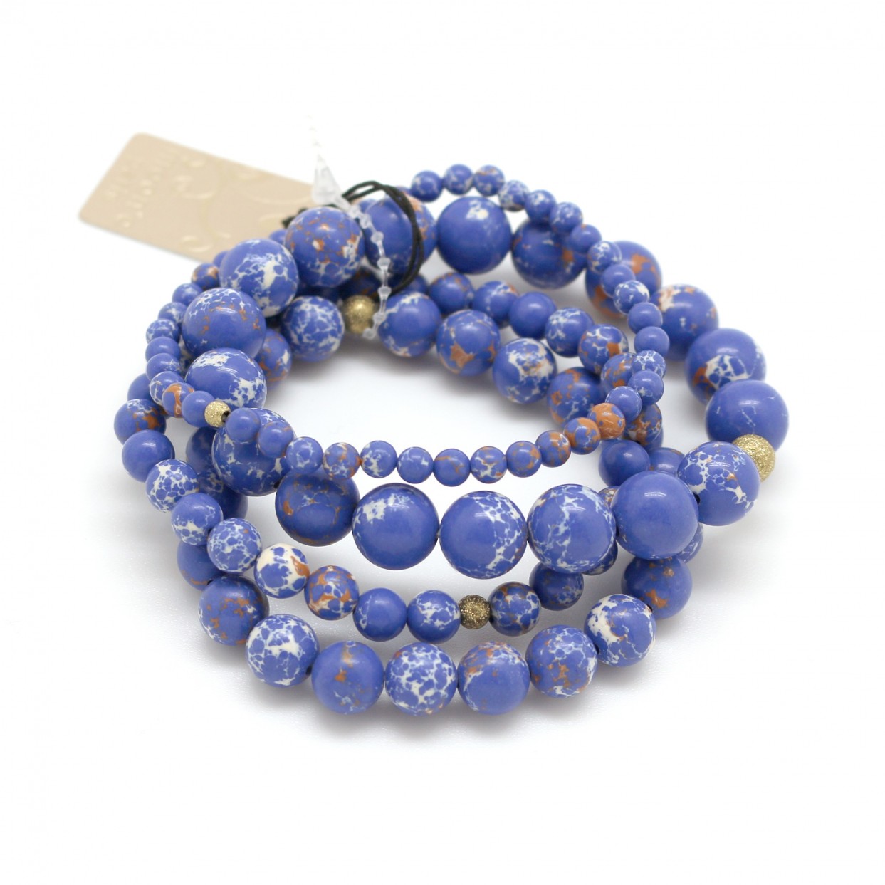 Moon C Blue Jasper Stretch Bracelet