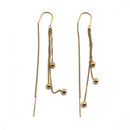 Habana Paris Long Chain Earrings For Women / Stainless Steel / Yellow /Small balls / Costume Jewelry - JOYasForYou