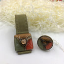 Cristalida Green Jewelry Set: Argentina Fashion Accessories-1