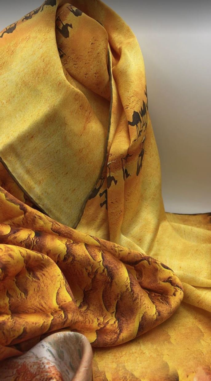 Long Desert Mulberry Silk Scarf | Elegant & Luxurious Accessory