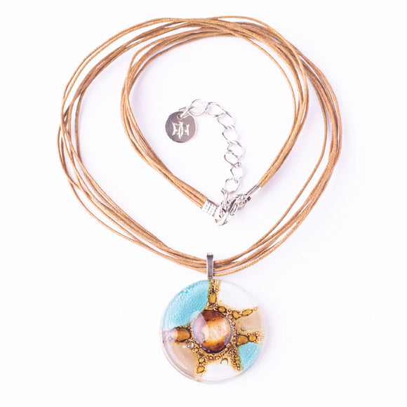 Cristalida Small Pendant On Cotton Cord  / Teen Necklace