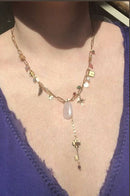 Habana Paris Key Pendant Tie Necklace-4