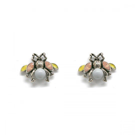 Habana Paris Bug Earrings For Women / Stainless Steel / Grey, Beige, Yellow /Costume Jewelry - JOYasForYou