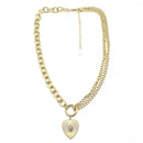 Habana Paris Chain Necklace / Stainless Steel, African Turquoise / Heart Sun Pendant - JOYasForYou