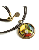 tatiana necklace black green yellow red-2