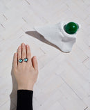 Pink Eyes Ring | Striking Plexiglass Fashion Statement from Russia-3