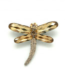 Moon C Dragonfly Crystal Brooch-1