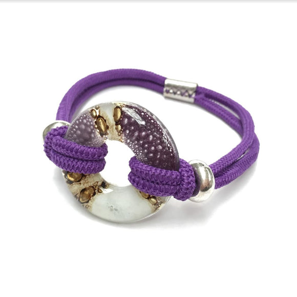 Cristalida Bright Purple Stretch Bracelet