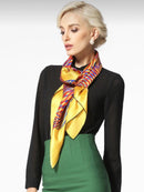 Large Yellow Silk Scarf for Women | Versatile Fashion Accessory-3