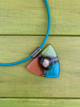 Cristalida Triangle Pendant Necklace/ Multicolor / Mykonos - 0