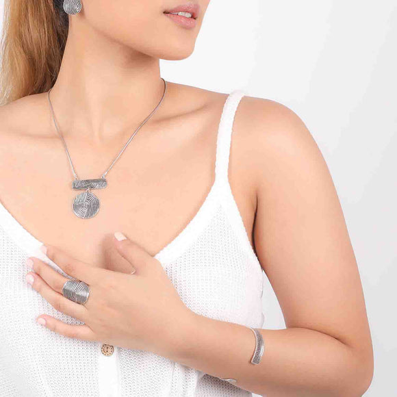 Ori Tao Infinity Flat Fashion Ring - Modern Silver Jewelry