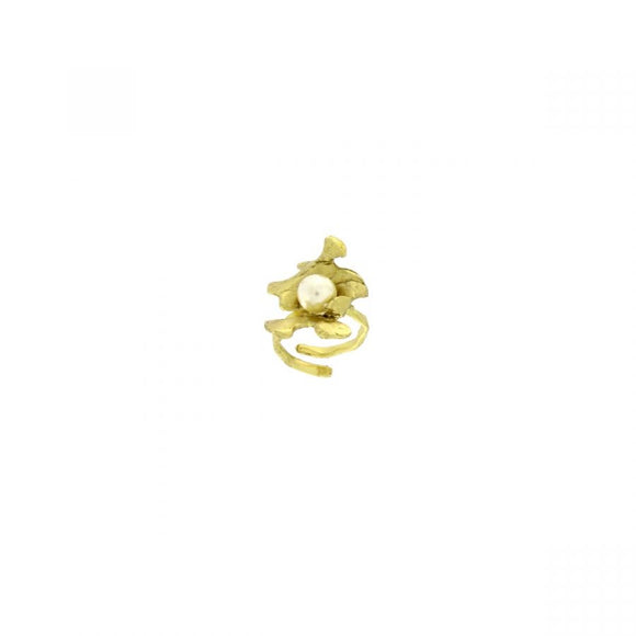 Kalliope Pearl Ring: Adjustable Greece Fashion Jewelr