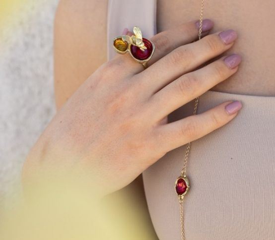 Kalliope Bee Ring | Brass & Enamel | Greece