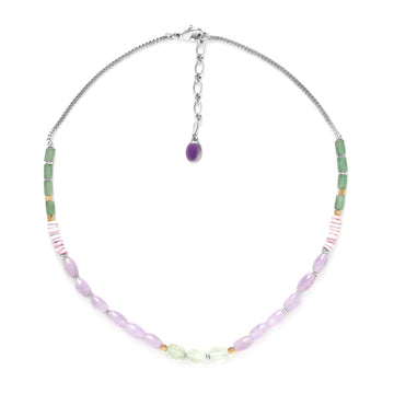 Nature Bijoux Purple Amethyst Short Necklace