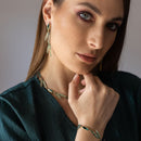 Kalliope Emerald Green Swarovski Bracelet | Made in Greece-2