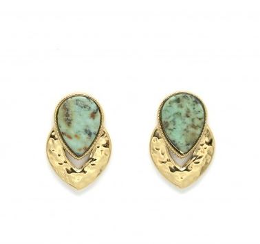 Habana Paris African Turquoise Drop Shaped Dangles