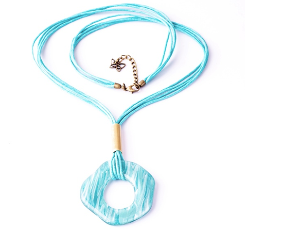 greta necklace aqua blue - JOYasForYou