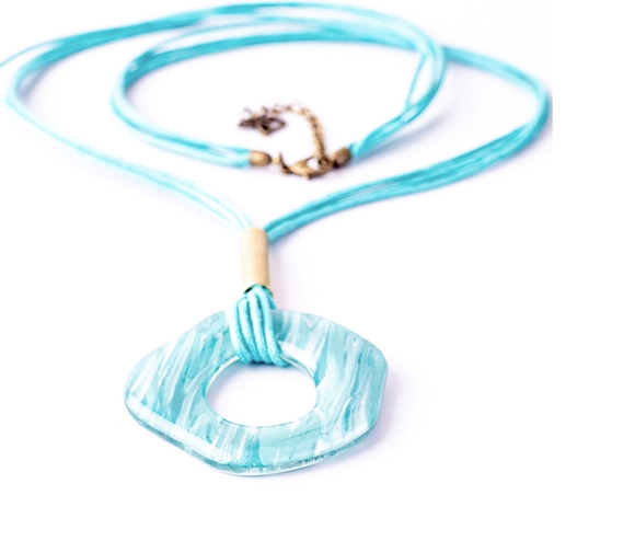 greta necklace aqua blue - JOYasForYou
