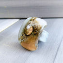 Cristalida Grey & Beige Fashion Ring: Handcrafted Argentine Jewelry-1