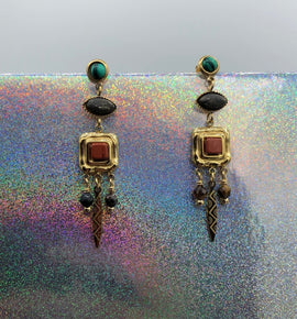 Habana Paris Multicolor Gemstone Earrings - 0