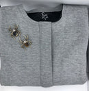 Moon C Tiger Eye Spider Brooch-3