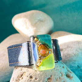 Cristalida Fashion Denim Bracelet /  2 cm / Jeans Bracelet