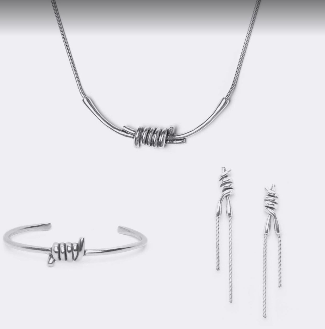 Ori Tao Silver Plated Jewelry Set / Knot Jewelry