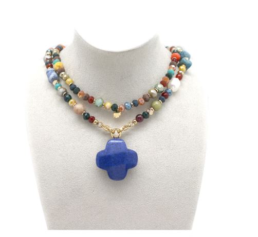 Habana Paris Mixed Gemstones Long Necklace