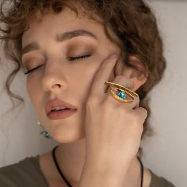 Kalliope Eye Ring: Greece Fashion Jewelry for Women