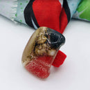 Cristalida Large Red and Black Fashion Ring-1