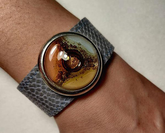 stylish bracelet made of leather 