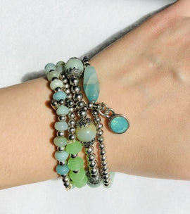 Moon C Blue Charm Bracelet - 0