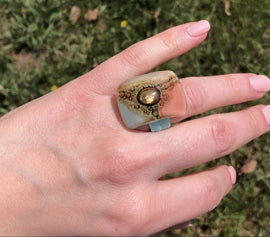 Cristalida Large Lycra Ring In Pastel Colors - 0