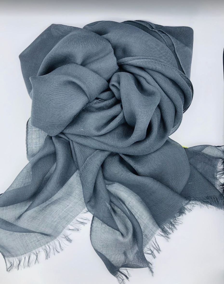 Luxurious Dark Grey Modal Summer Scarf | Lightweight & Elegant