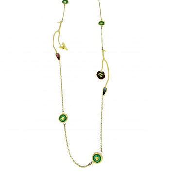 Kalliope Long Flower Bee Chain | Greece Fashion Jewelry Statement