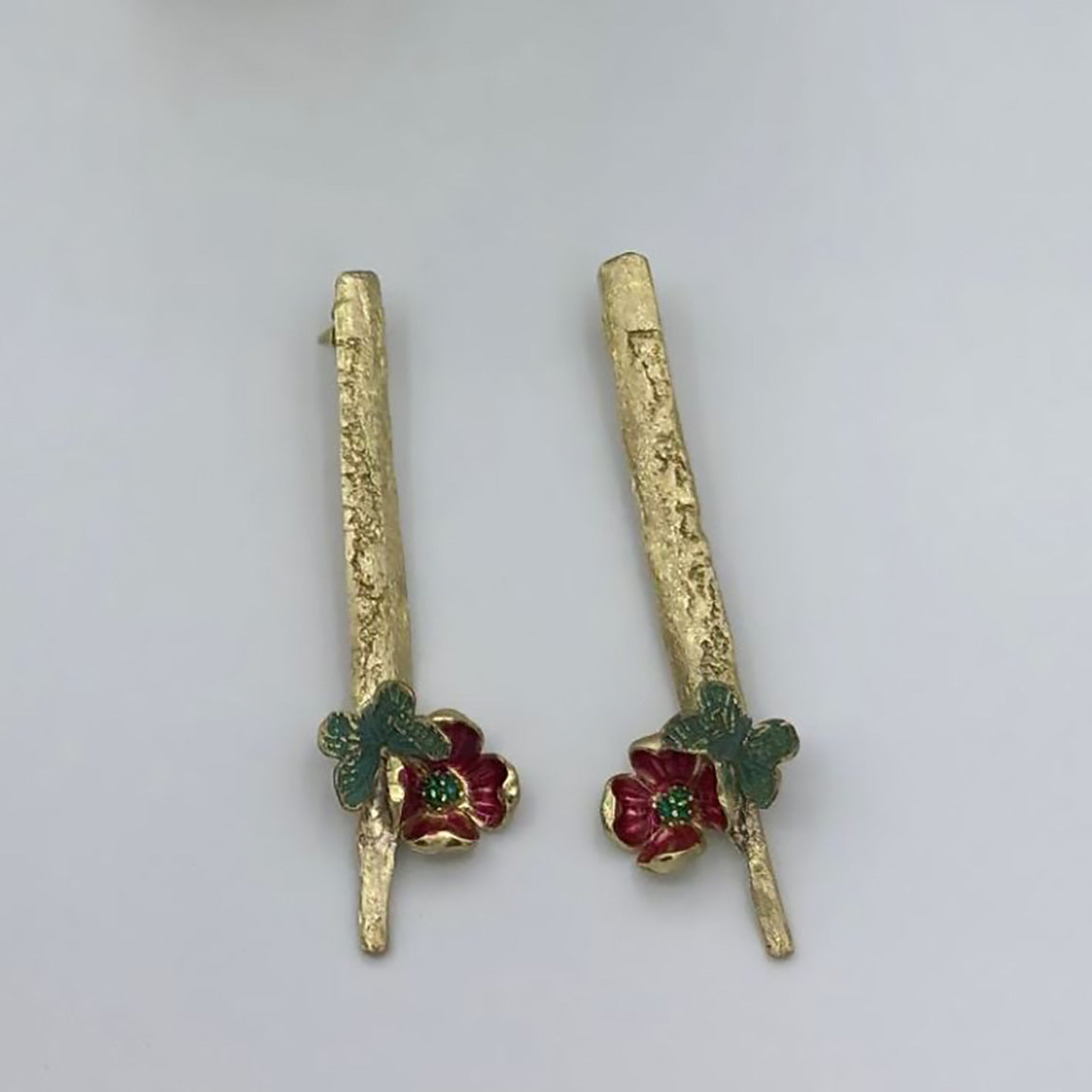 Kalliope Butterfly & Flower Earrings | Greek Crafted
