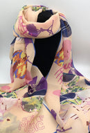 Shop Silk Georgette Long Drums Music Scarf | Versatile Fashion Accessory-1